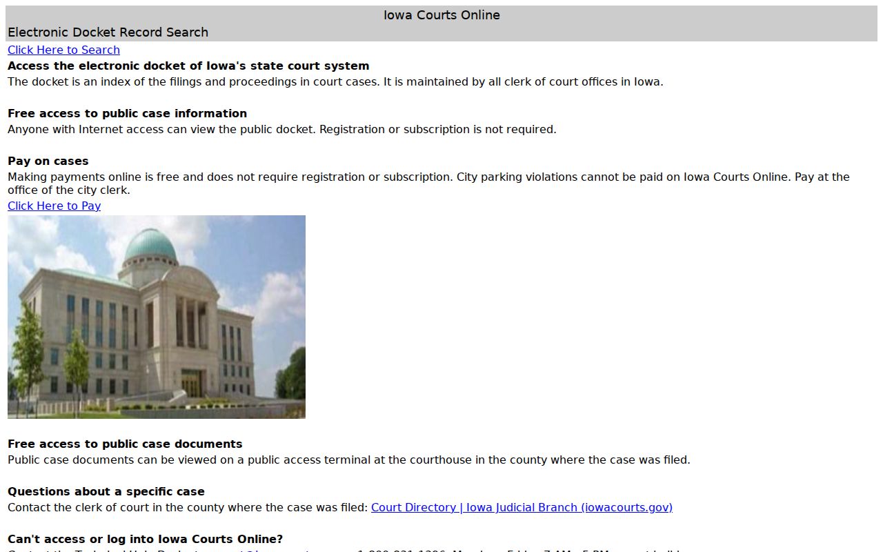 Clinton County criminal court case search on Iowa Courts Online