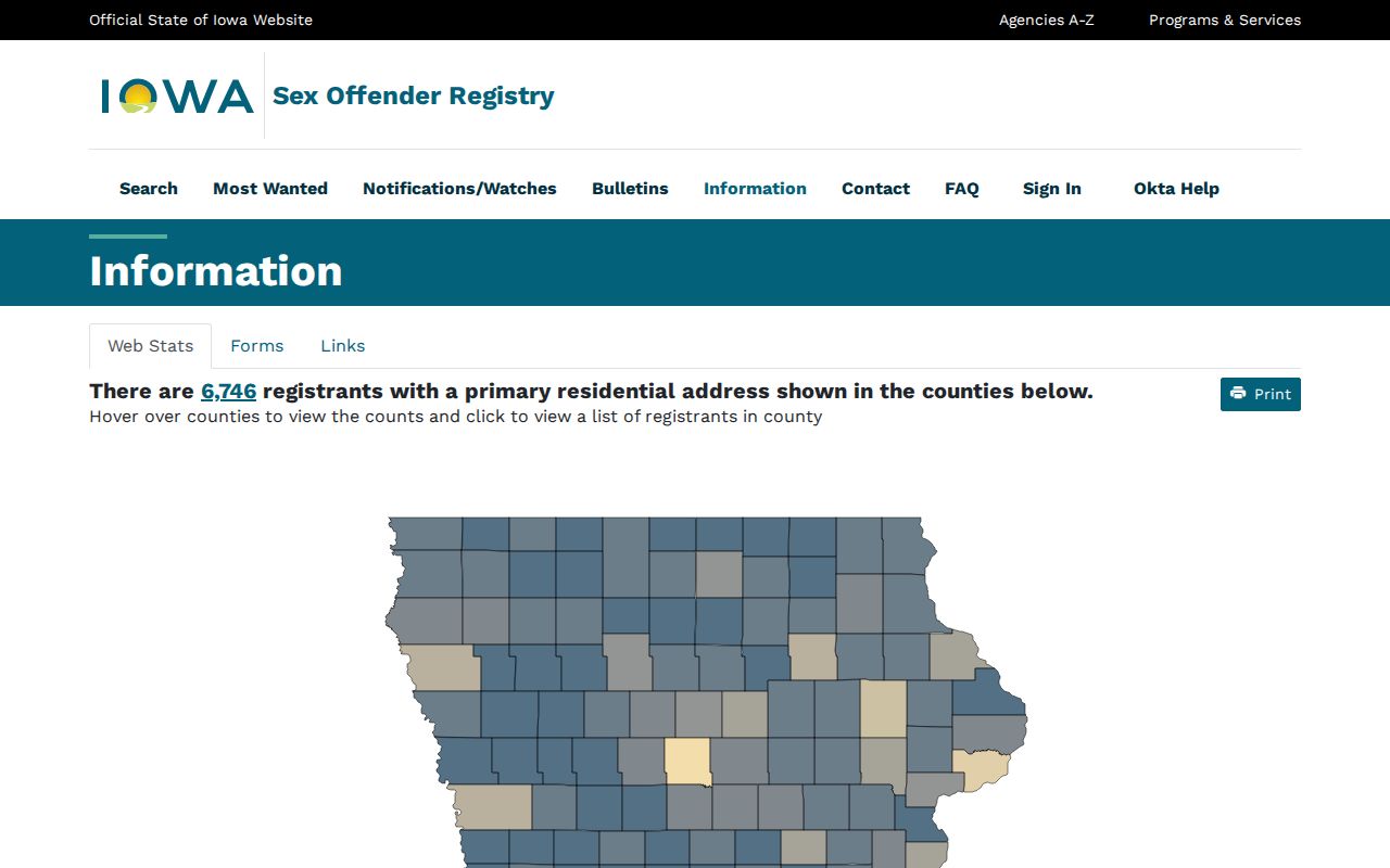 Clinton County sex offender registry information and watch page