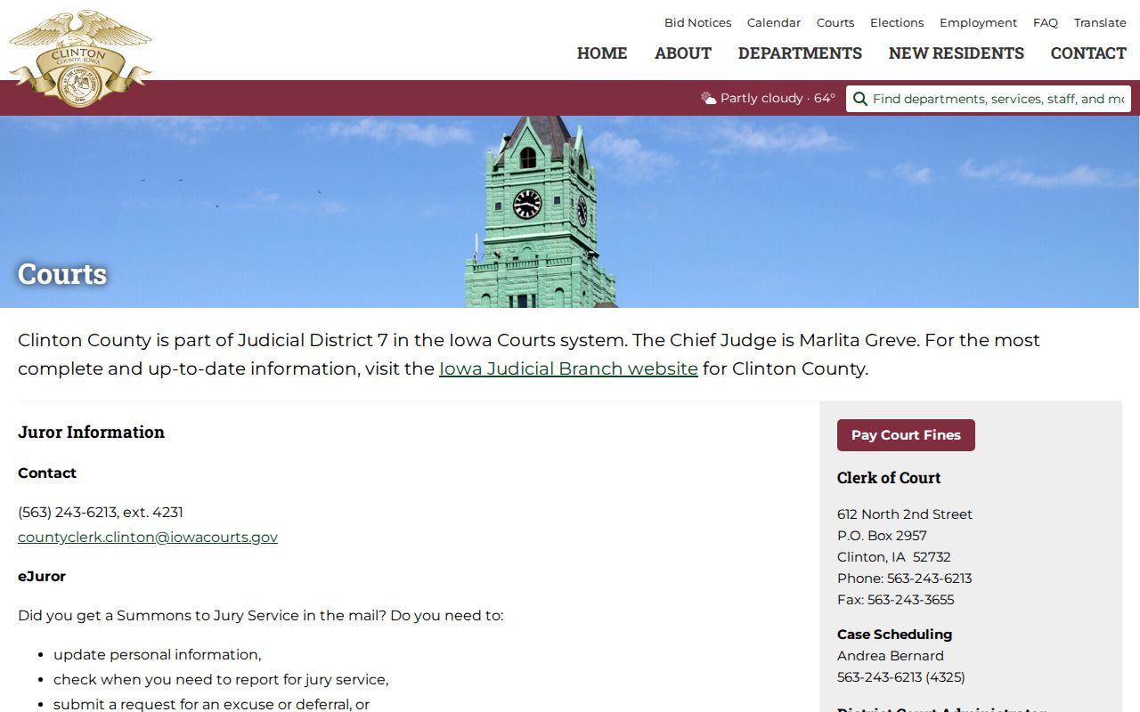 Clinton County criminal court records route